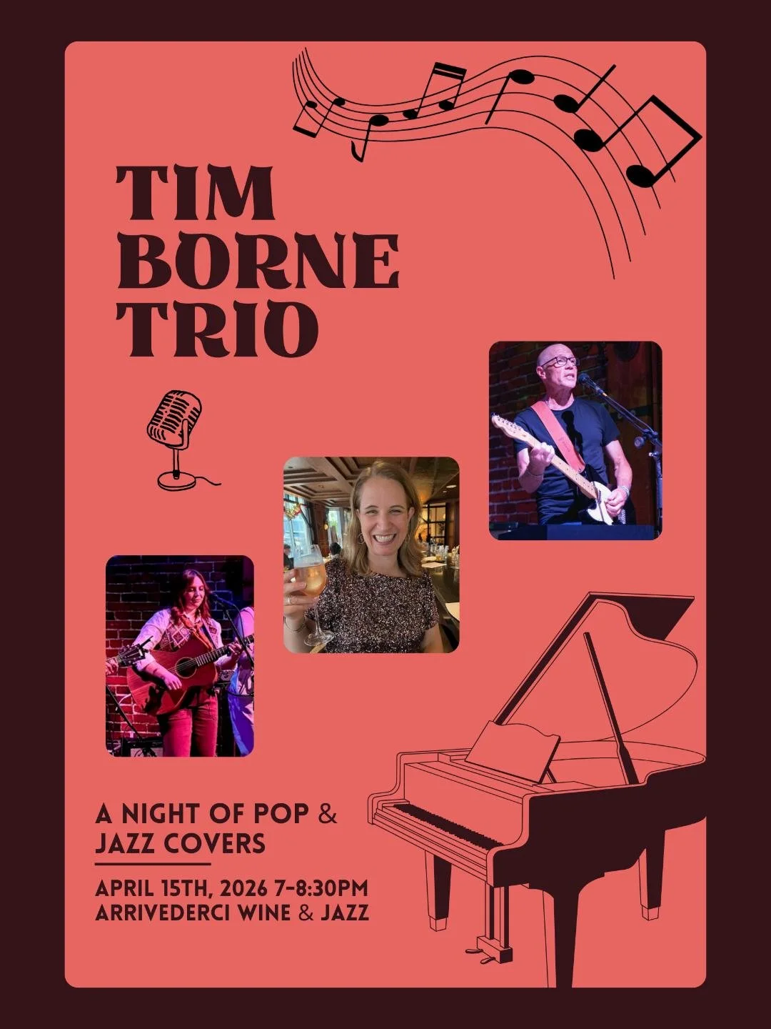 The Bourne Trio  .  $9 Cover  .  7-9pm