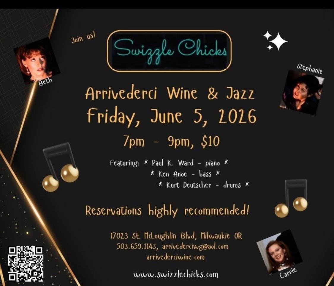 The Swizzle Chicks with Beth Kahlen, Carrie Rambo and Stephanie Torres-De Los Santos/vocals AND Paul K. Ward, Ken Anoe and Kurt Deutscher  .  $10 Cover