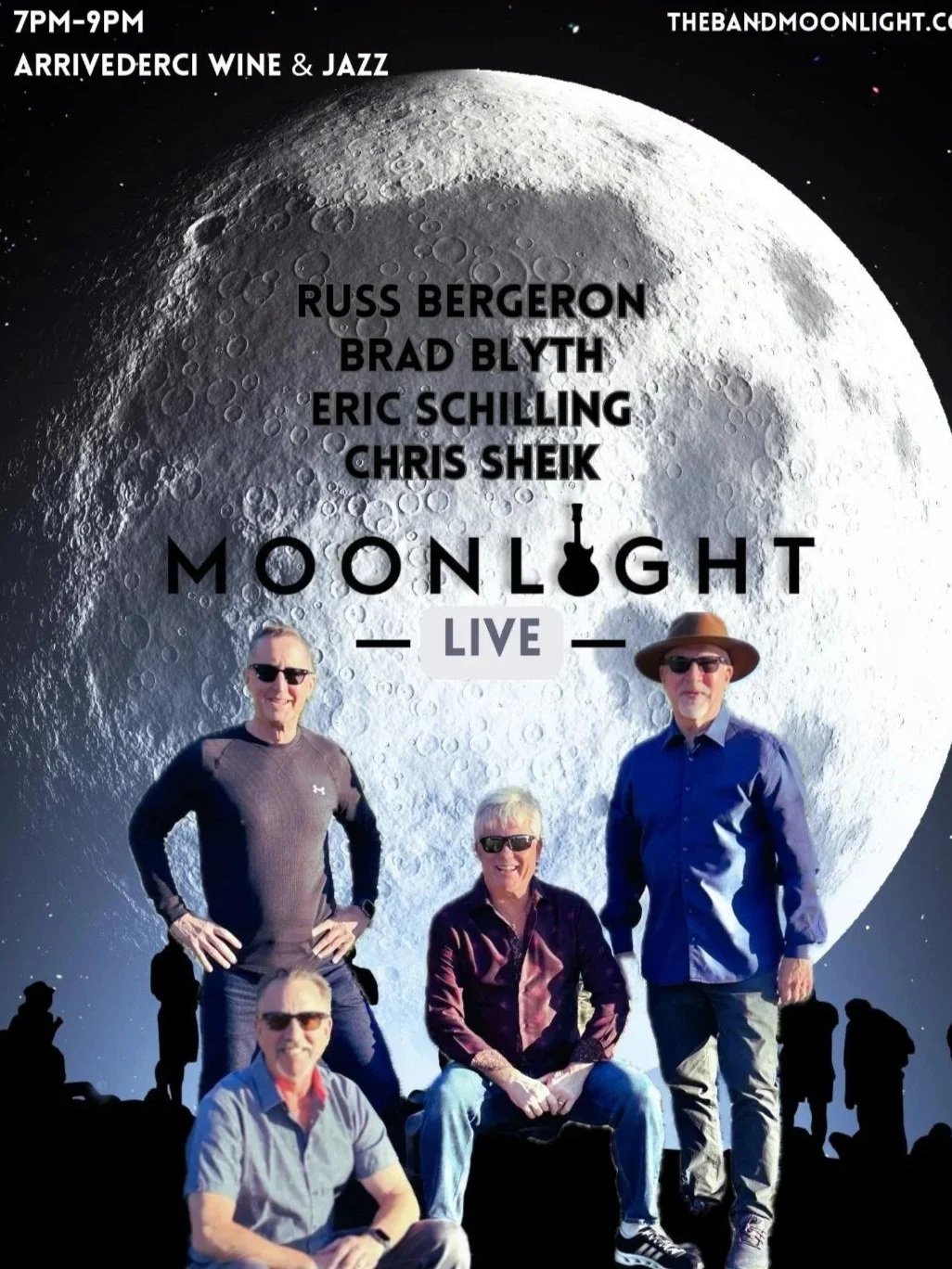 Moonlight featuring Russ Bergeron, Eric Shillingk, Chris Shiek and Bradley Blyth  .  $10 Cover