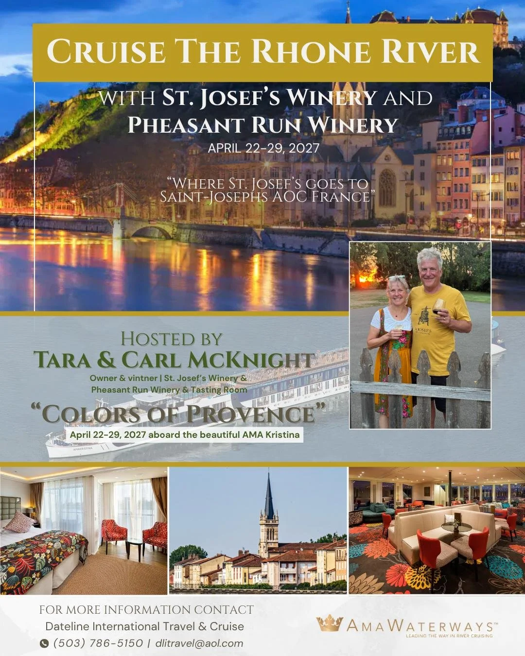 Tara and Carl from St. Josef's Winery AND Pheasant Run Winery will be here for a tasting.  5:30 in The Cellar