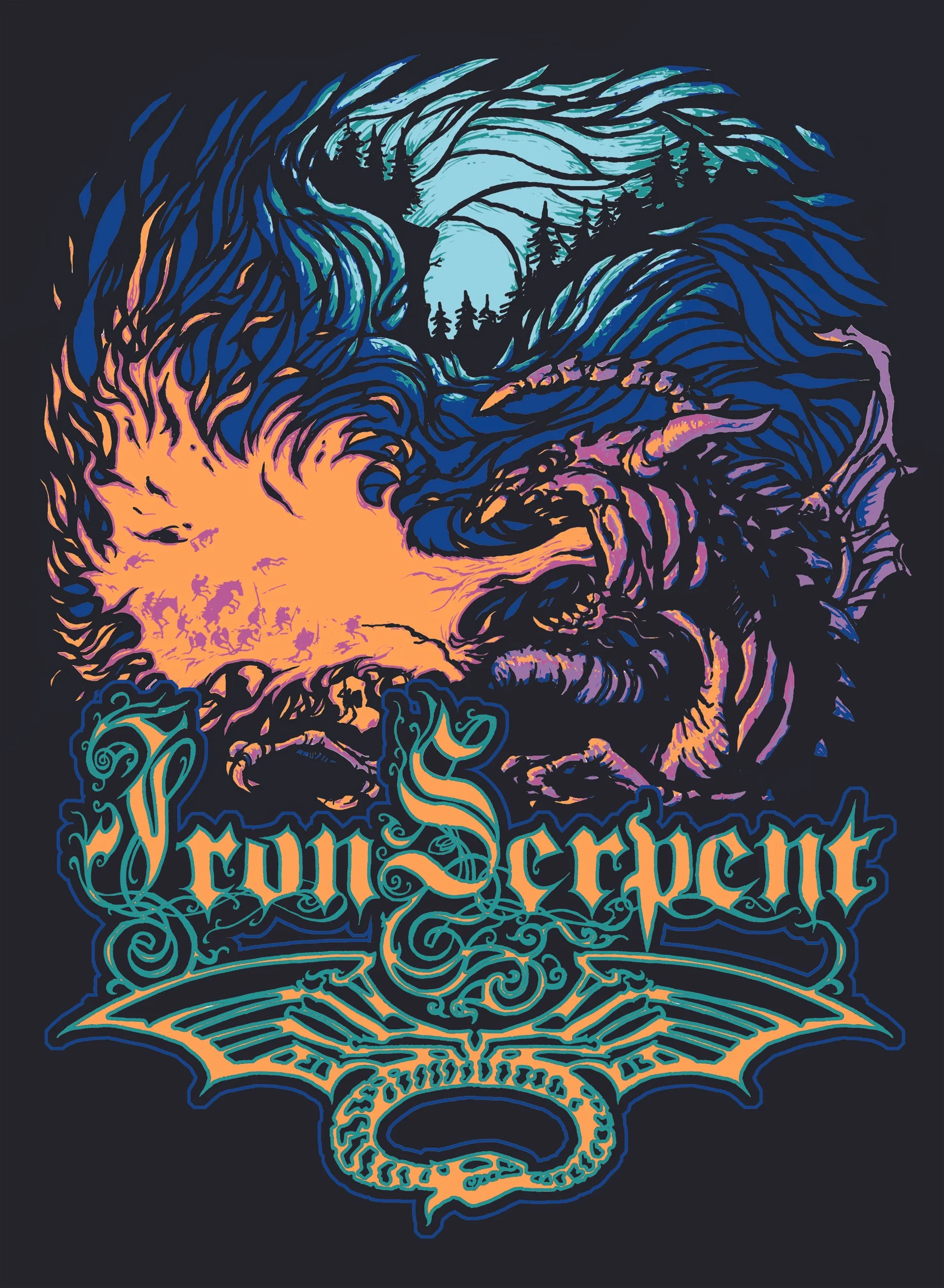  Logo and shirt design for Iron Serpent. 