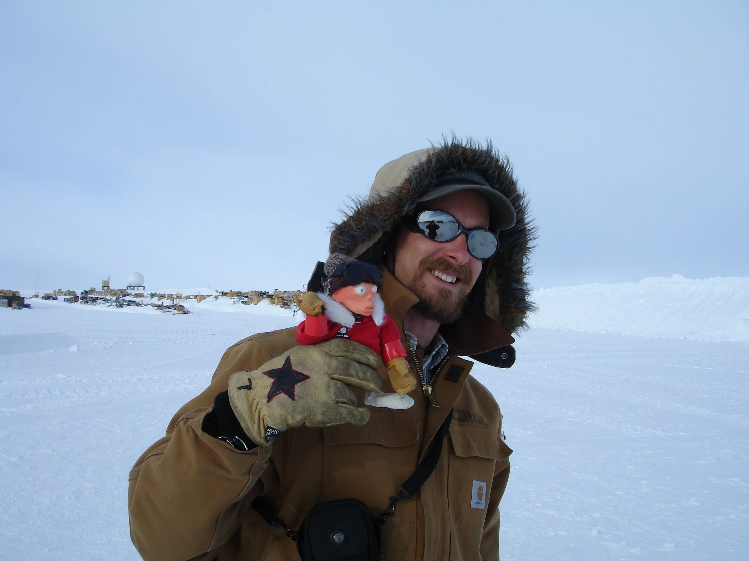  When I was stationed at Aumundsen-Scott South Pole Station, Antarctica in 2005/2006, I shot what is to my knowledge the first and only stop motion film made at the South Pole.  It was two minutes long and shot on a digital still camera with a wire-a