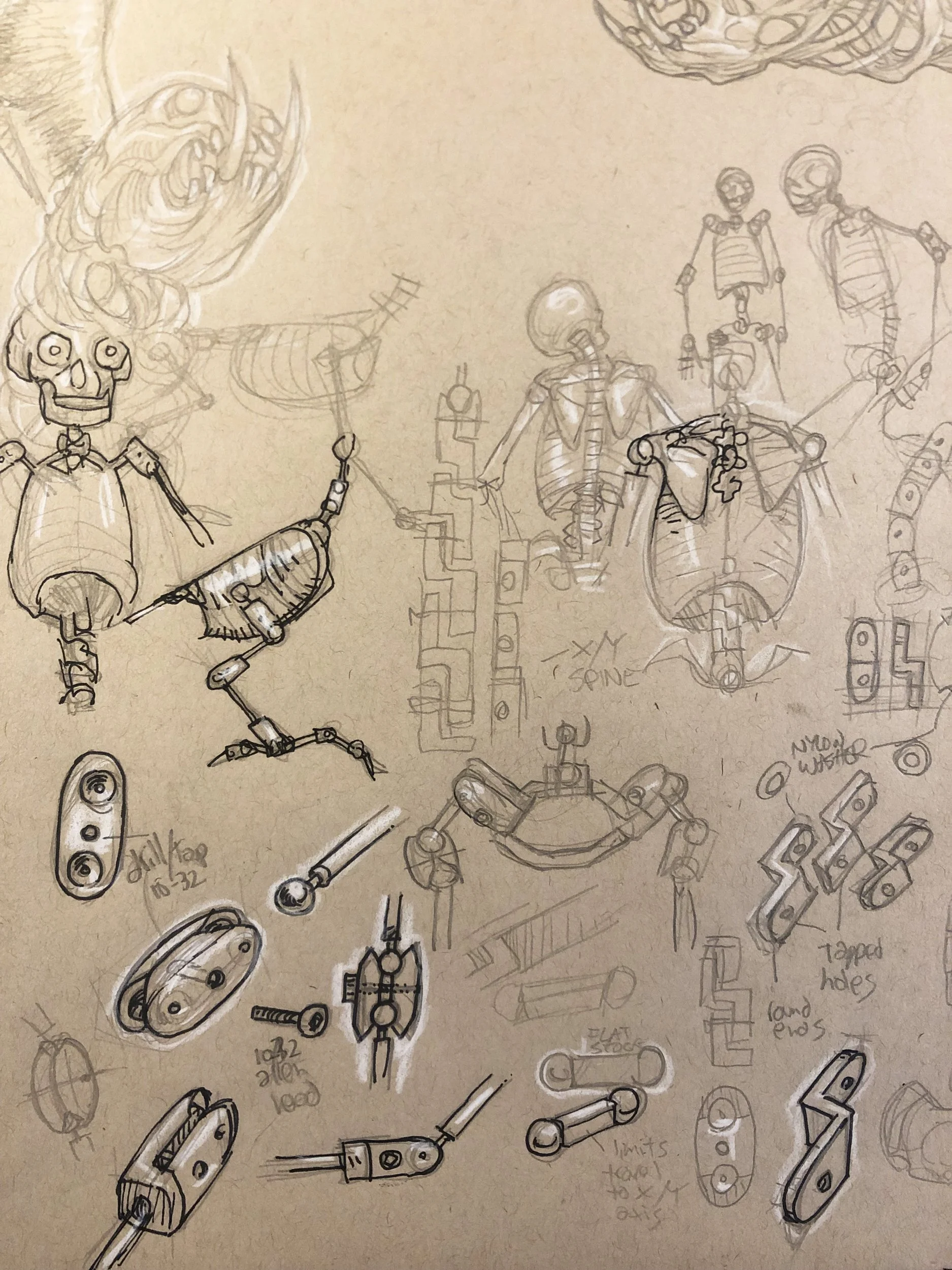 Stop motion armature designs. 