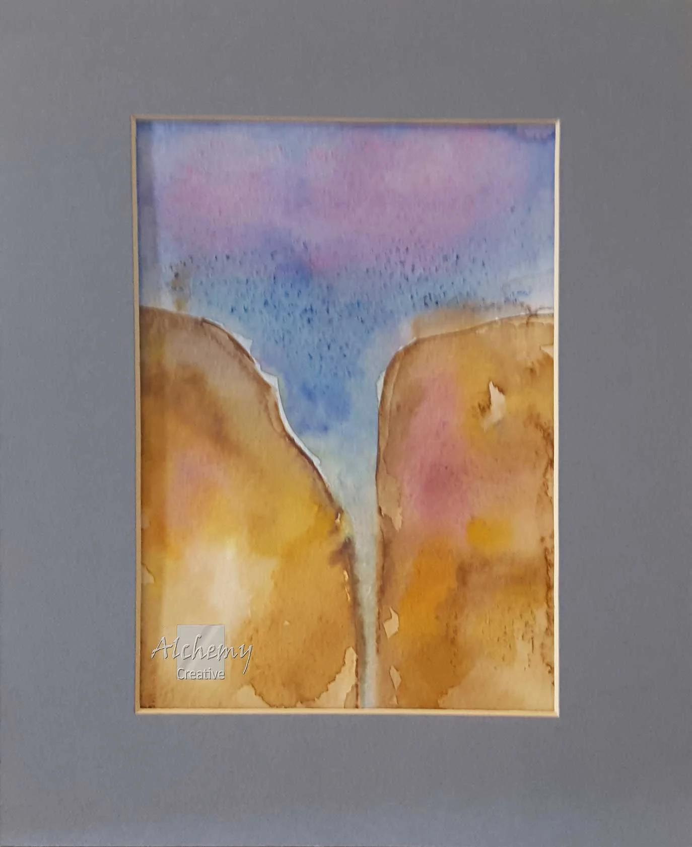 Between the Rocks  2014 130mm x 175mm Support: Paper Matte: Grey Frame: Unframed