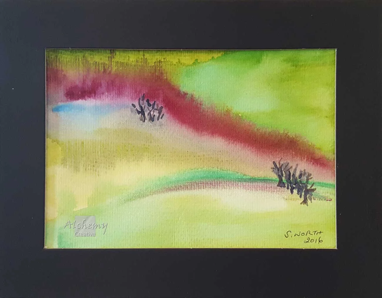 Landscape 6  2016 185mm x 130mm Support: Paper Matte: Black, 245mm x 190mm Frame: Unframed