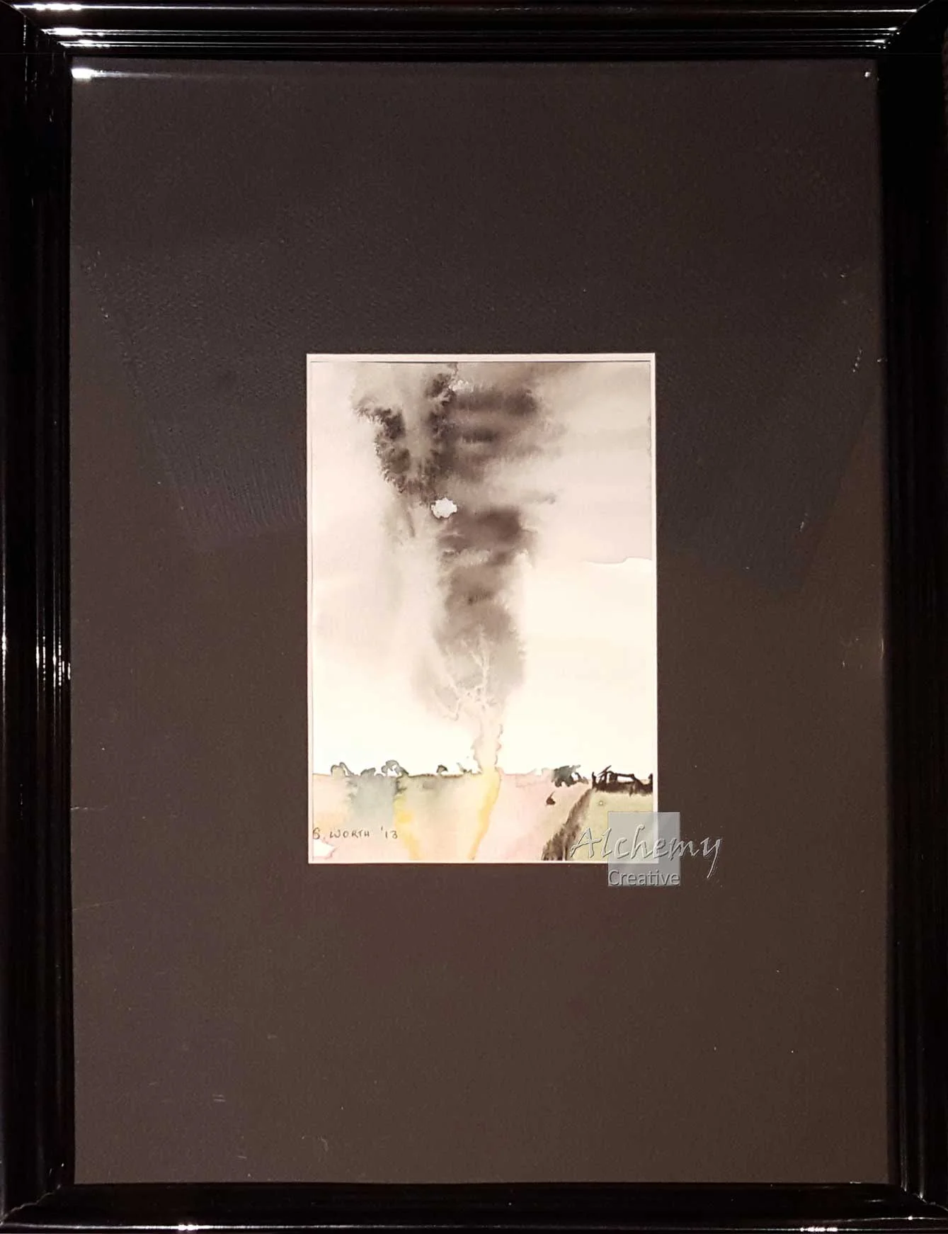 Willy-Willy  2013 120mm x 170mm Support: Paper Matte: Black, 300mm x 406mm Frame: Black