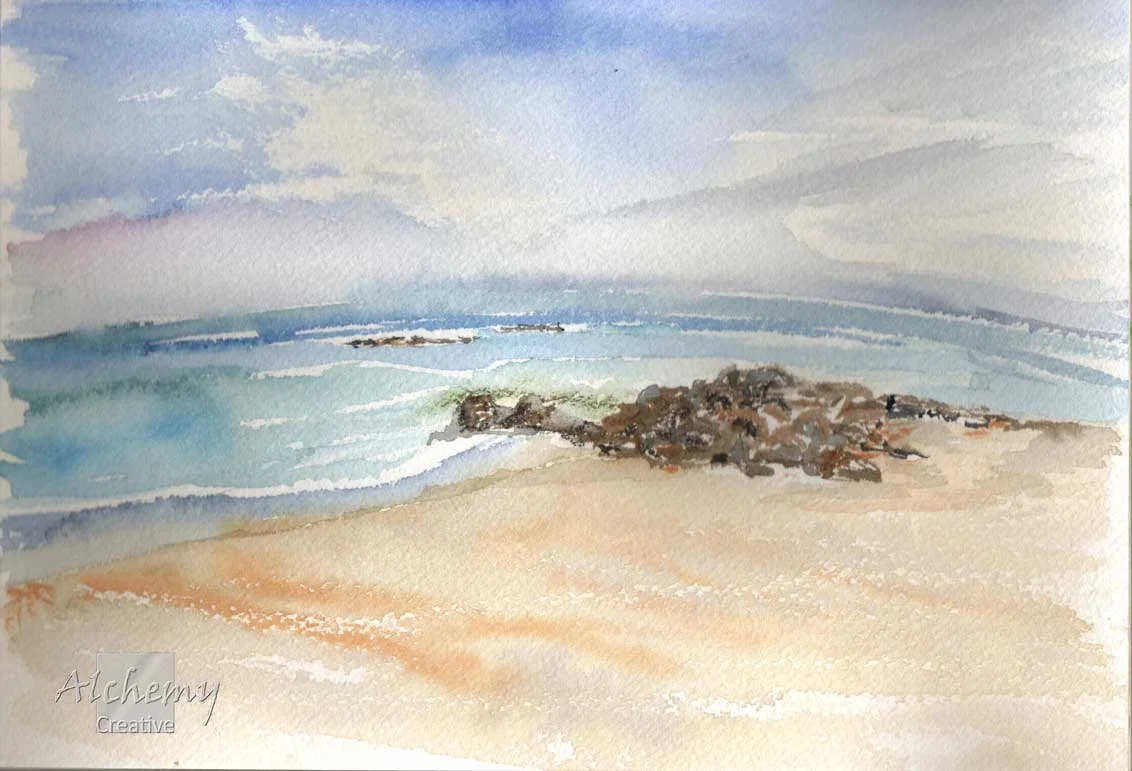 Windy Harbour  2010 180mm x 115mm Support: Paper Matte: None