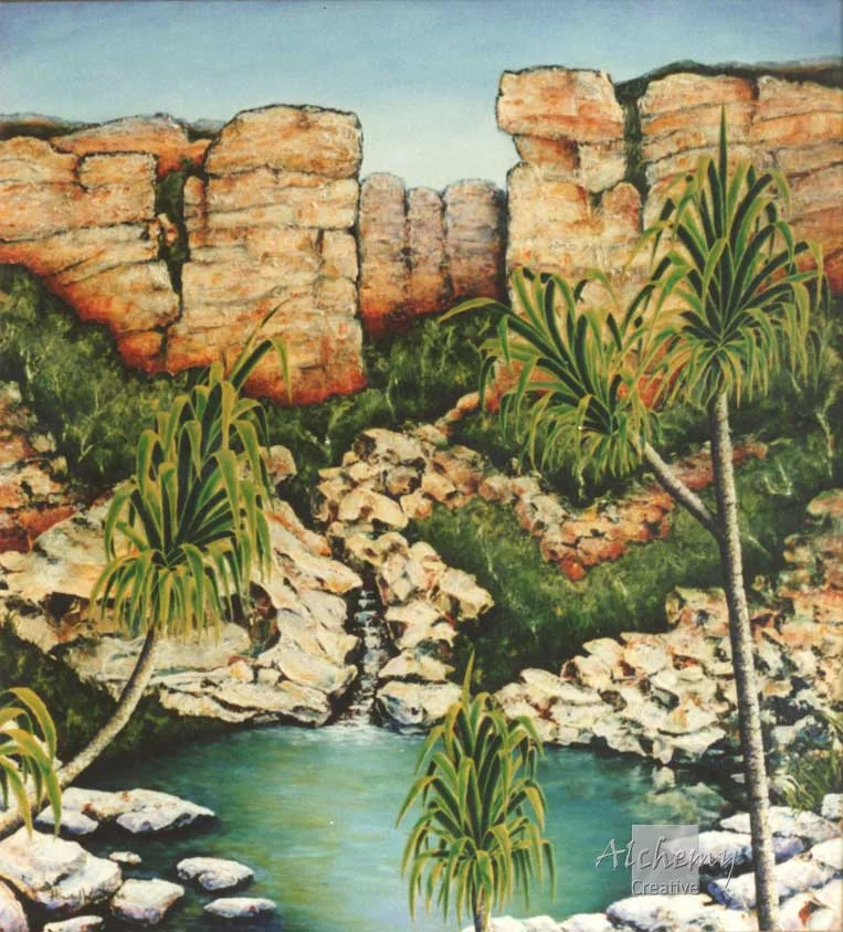 Leopold Scene  1995 900mm x 1080mm Oil and acrylic on canvas (M. Grant - commissioned)