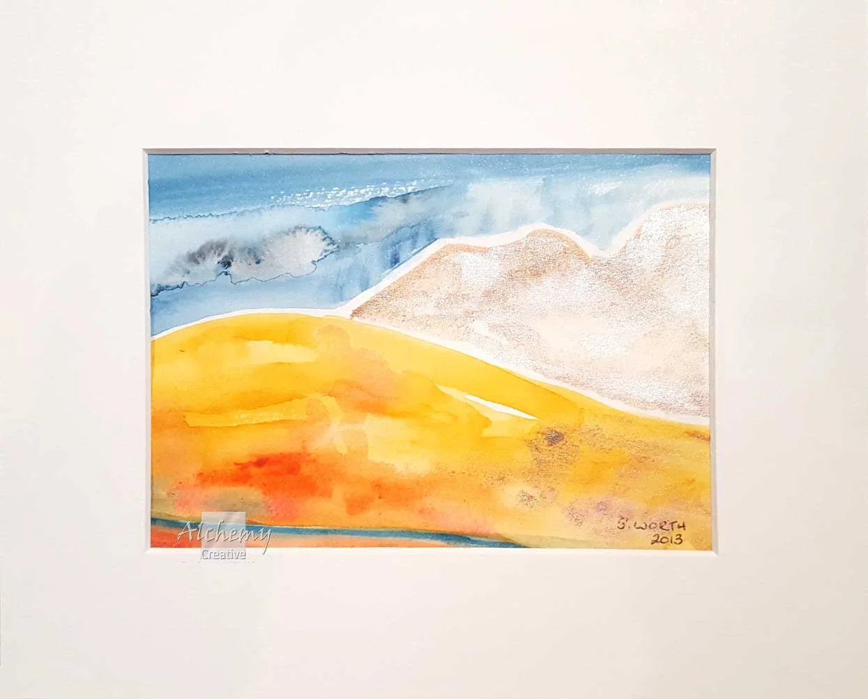 Abstract Landscape 6  2013 170mm x 115mm Support: Paper Matte: White, 254mm x 203mm Frame: Unframed