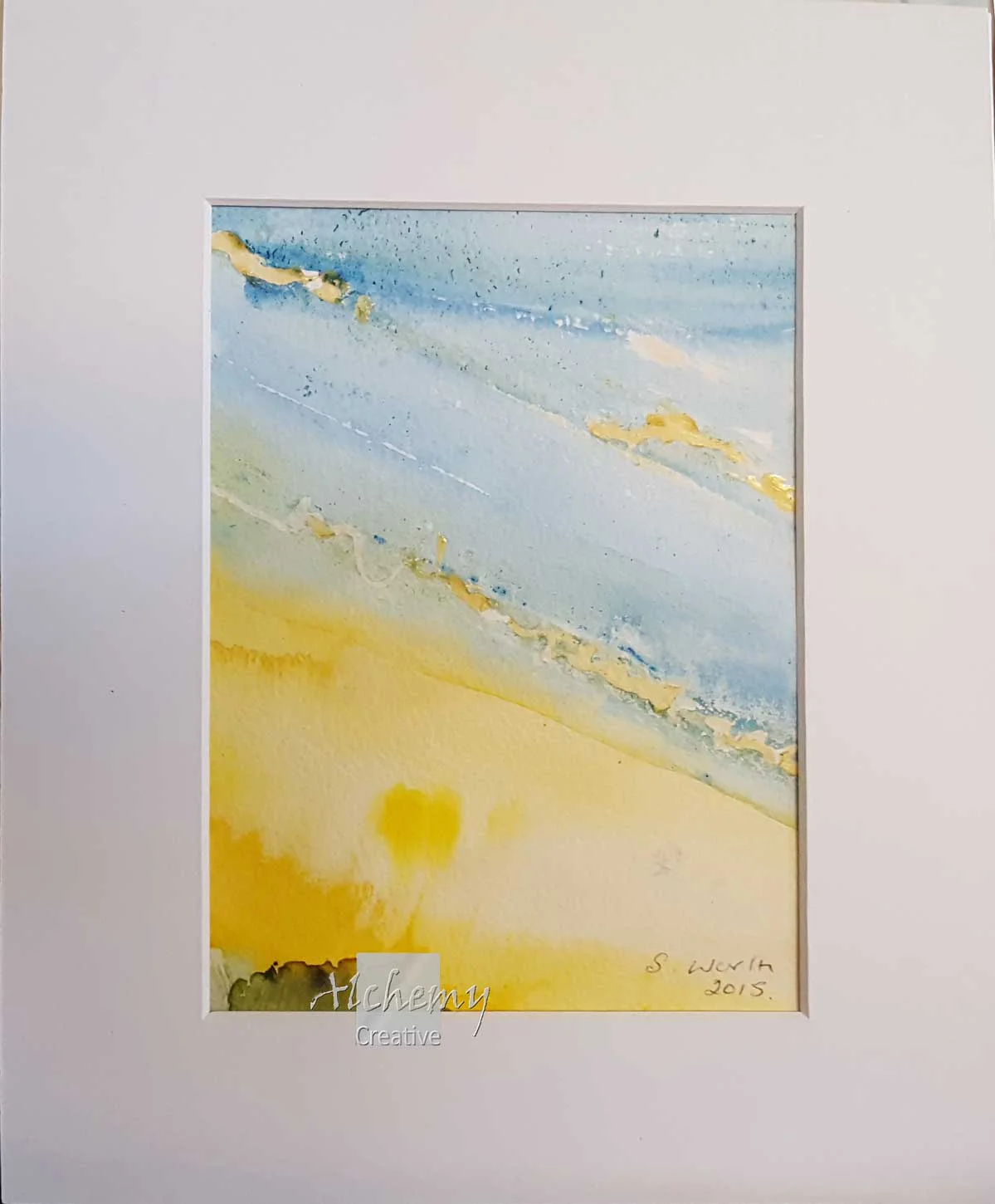 Water's Edge  2015 120mm x 170mm Support: Paper Matte: White, 203mm x 254mm Frame: Unframed