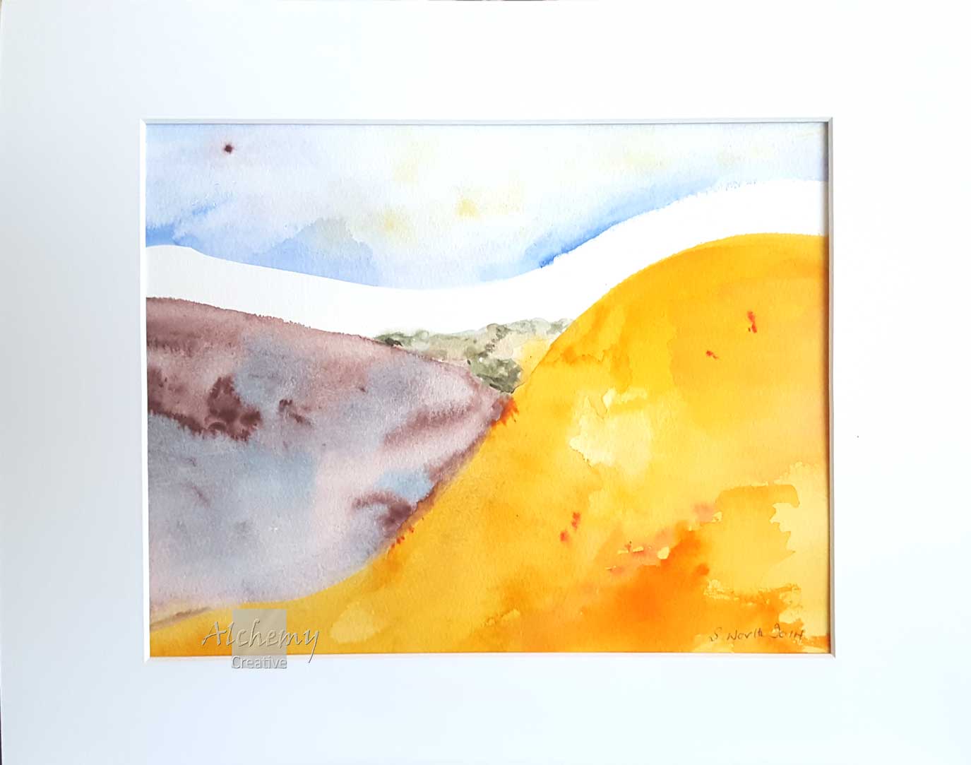 Abstract Landscape 7  2014 250mm x 195mm Support: Paper Matte: White, 355mm x 280mm Frame: Unframed