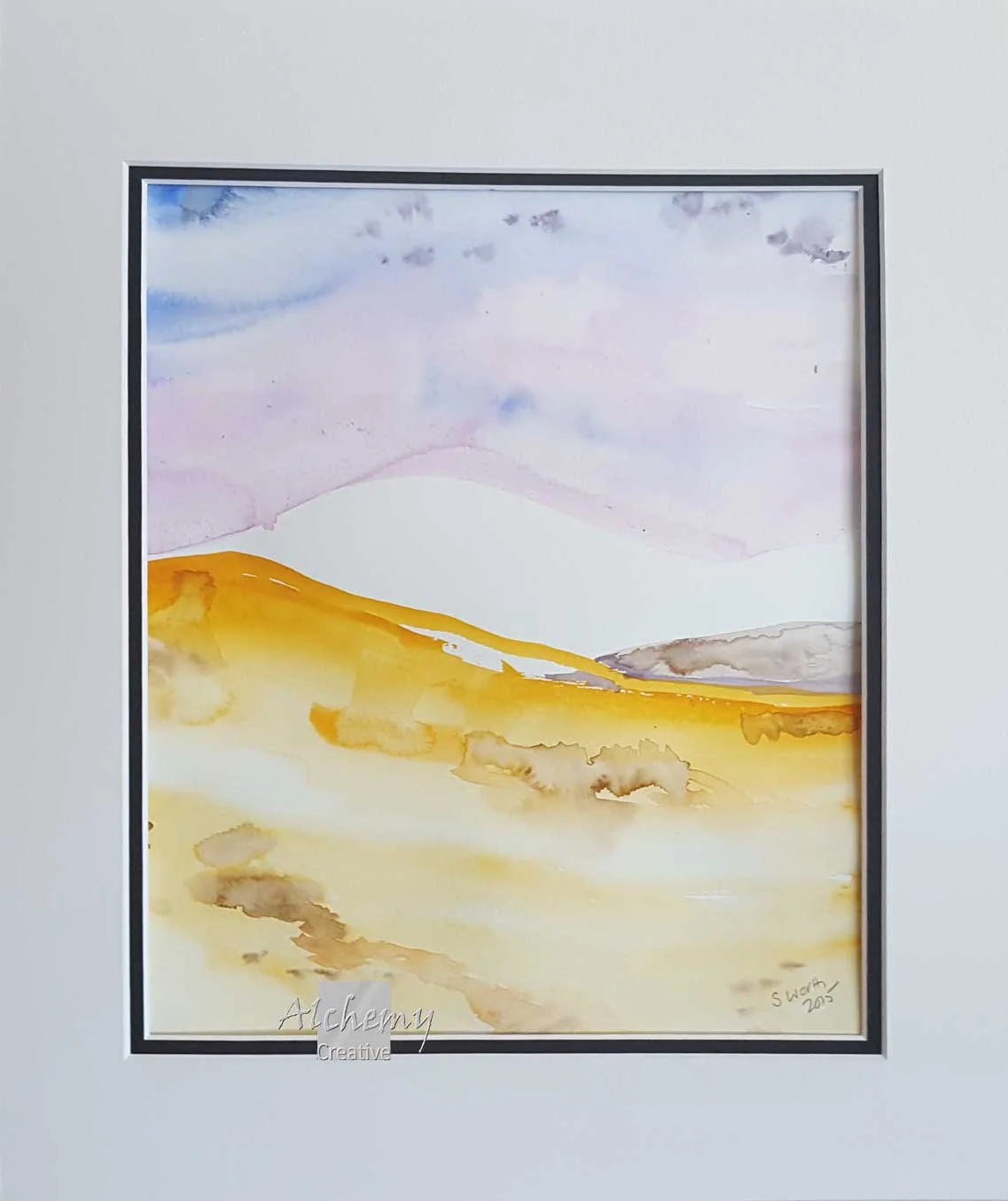 Abstract Landscape 8  2015 195mm x 250mm Support: Paper Matte: White, black inset, 280mm x 355mm Frame: Unframed