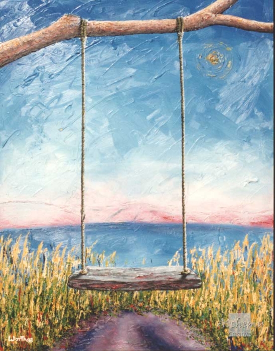 Childhood  1993 600mm x 790mm Oil and acrylic on hardboard (M. and R Wood)