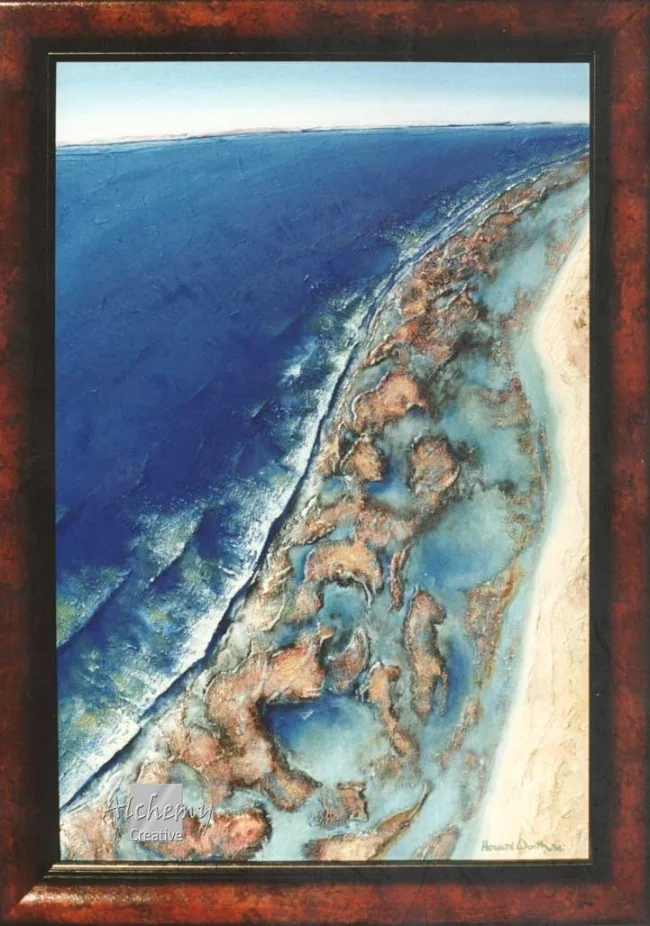 Over the Coast  1994 500mm x 750mm Oil and acrylic on prepared canvas (A. Craig)  Winner, best oil/acrylic, East Kimberley Art Awards, 1995