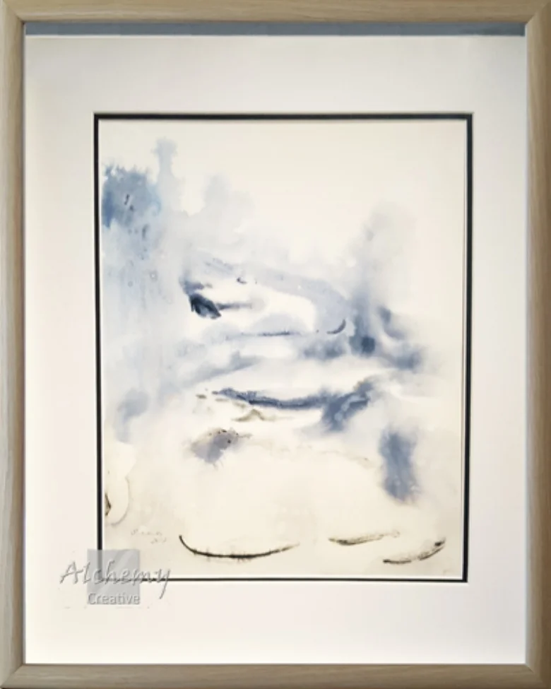 Storm Bay  2017 270mm x 350mm Support: Watercolour board Matte: White/black relief Frame: 420mm x 520mm
