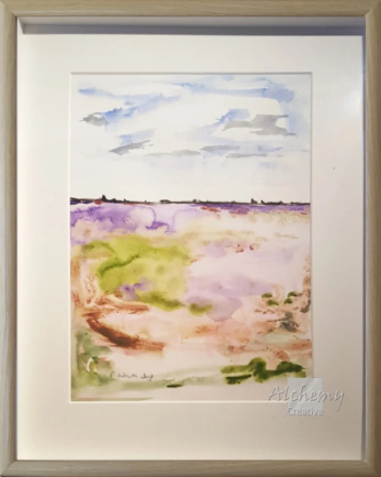 Torcello Landscape  2017 200mm x 285mm Support: Watercolour Board Matte: white Frame: 320mm x 420mm