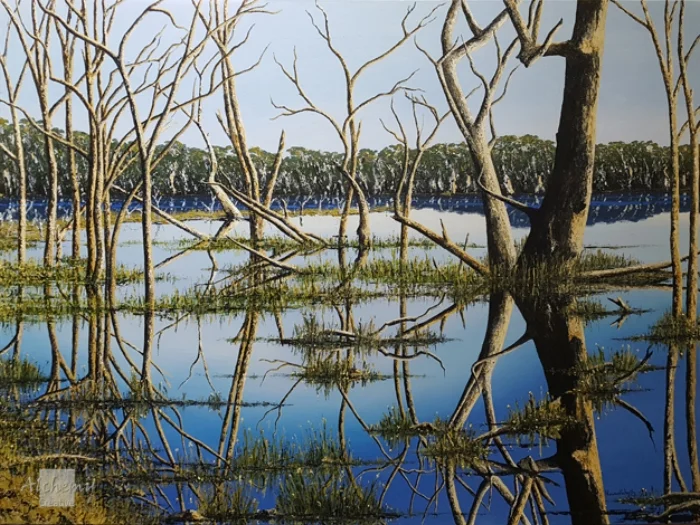 Wetlands 3: Salt  2017 1070mm x 813mm Oil and acrylic on canvas