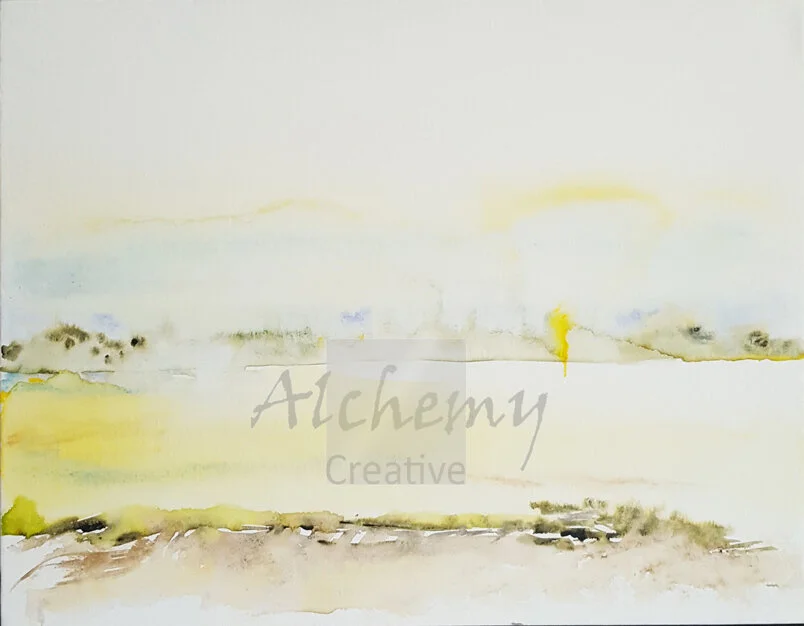 Dawn Lake  2018 455mm 355mm Support: Watercolour canvas