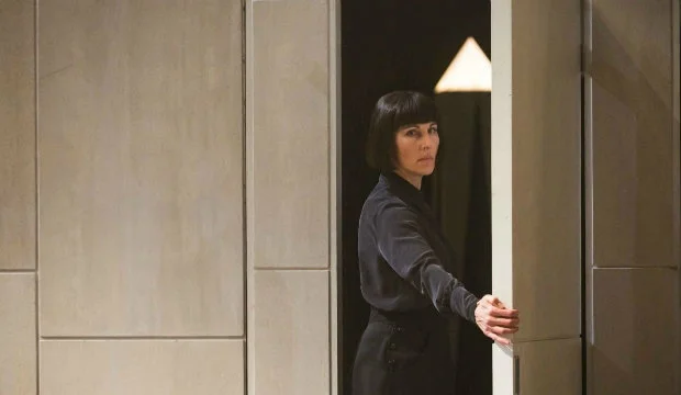 Tamsin Greig in National Theatre Live's Twelfth Night. Photo credit: Marc Brenner