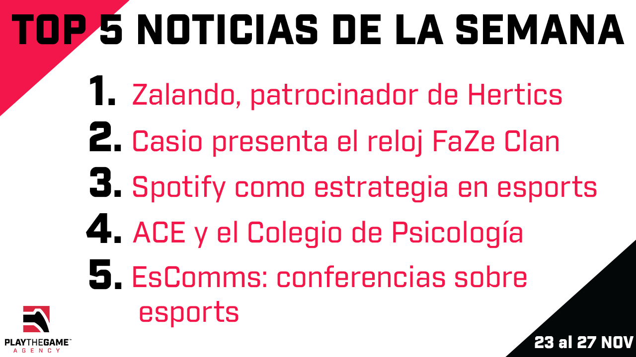 Play the Game presenta: Top 5 noticias de la semana (23-11/27) 