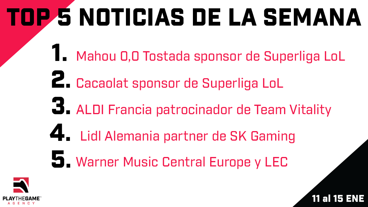 Play the Game presenta: Top 5 noticias de la semana (11-01/15-01)