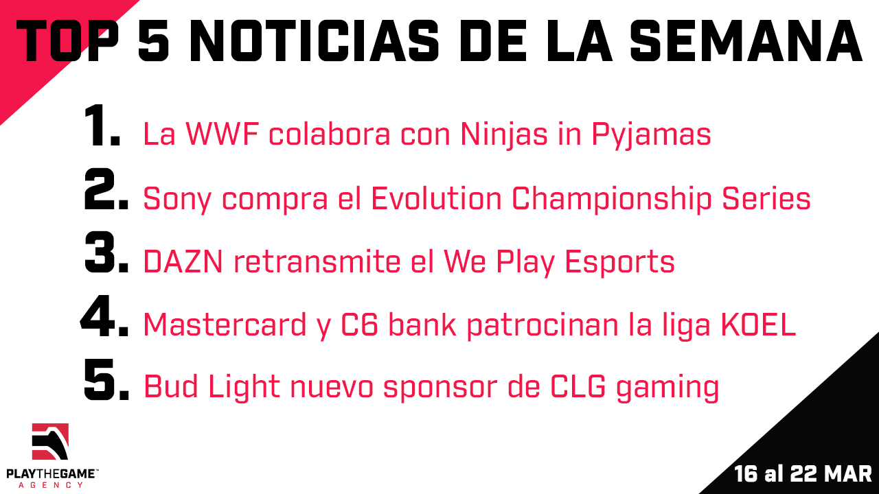 Play the Game presenta: Top 5 noticias de la semana (16-03/22-03)