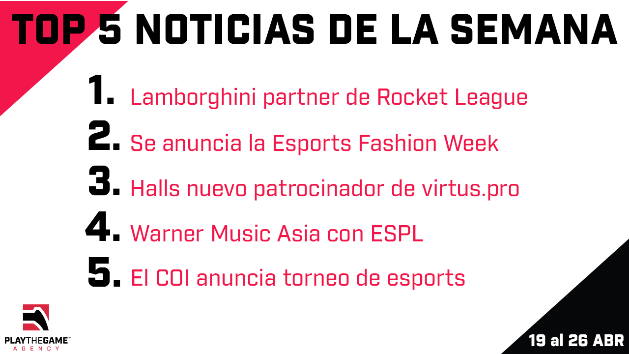 Play the Game presenta: Top 5 noticias de la semana (19-04/26-04)