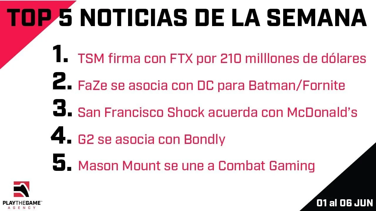 Play the Game presenta: Top 5 noticias de la semana (1-06/6-06) 
