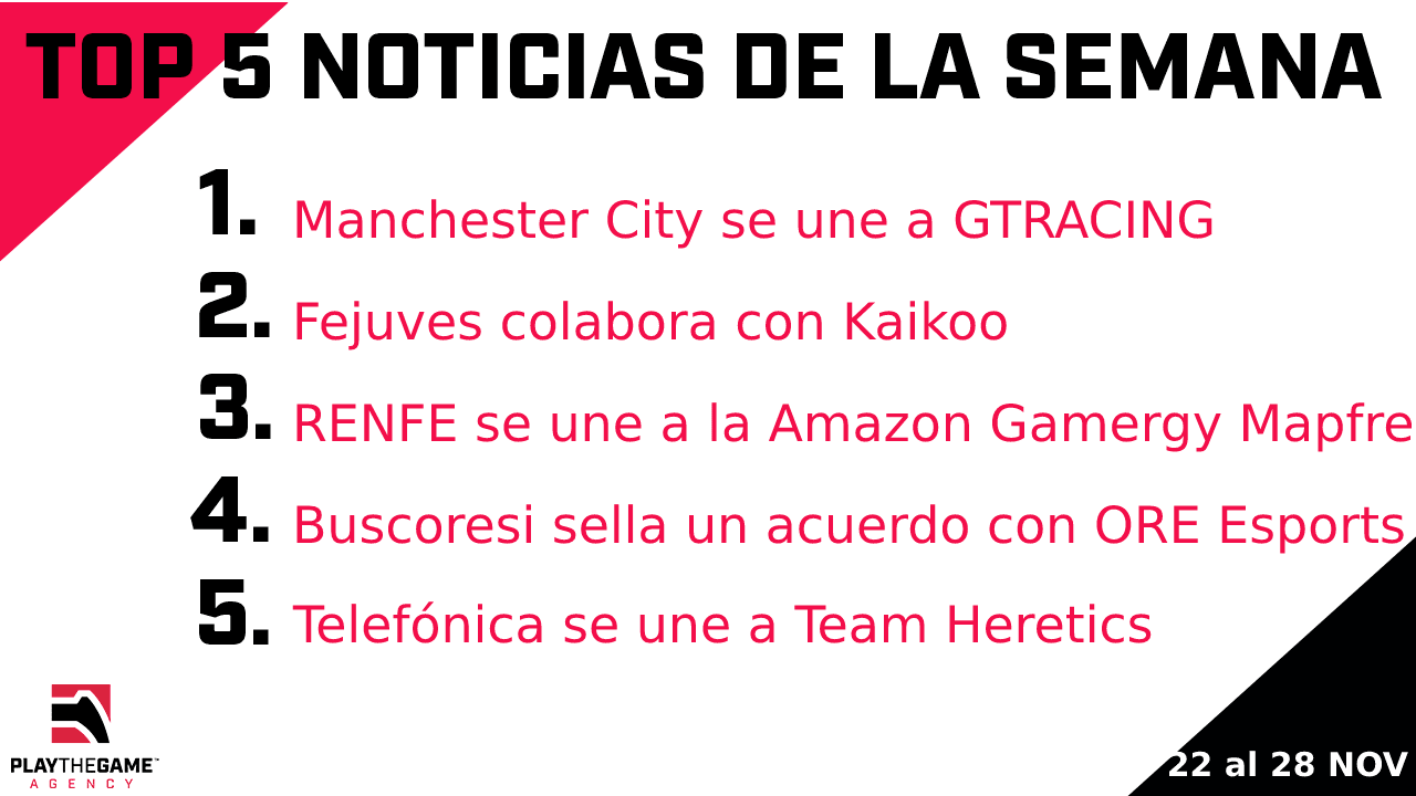Play the Game presenta: Top 5 noticias de la semana (22-11/28-11)