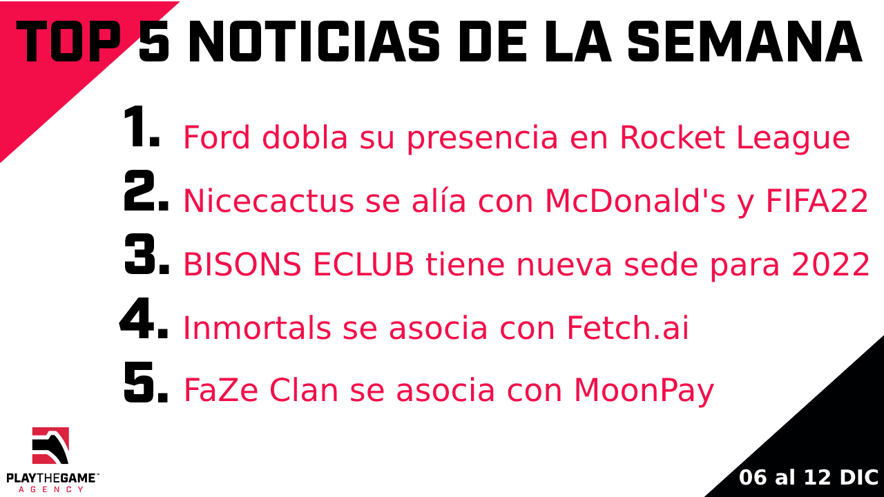 Play the Game presenta: Top 5 noticias de la semana (06-12/12-12)  