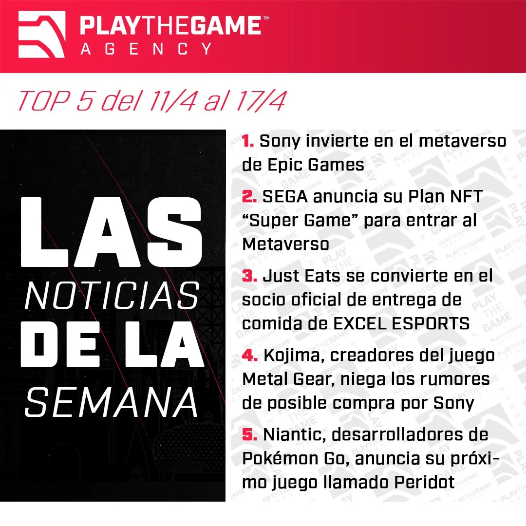 Play the Game presenta: Las noticias de la semana  (Top 5 del 11/4 - 17/4)