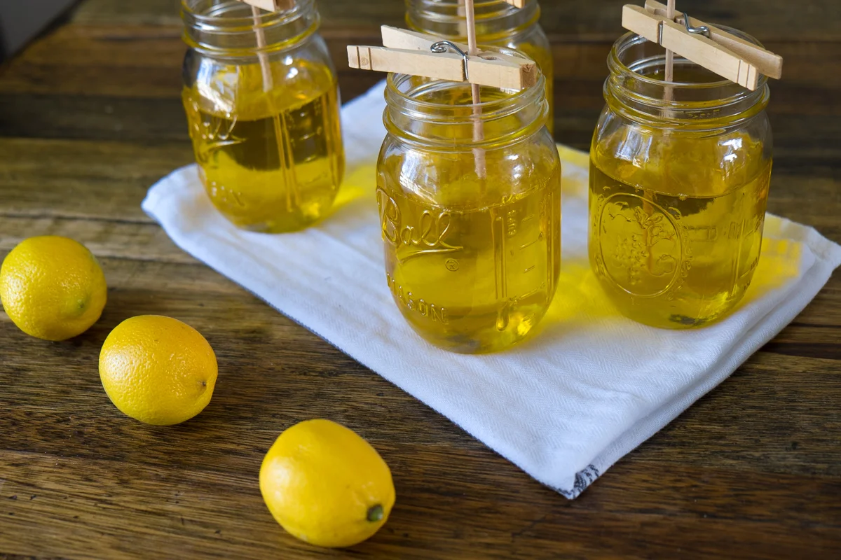 Lemon Thyme Cocktails Featuring Limoncello Rock Candy Swizzle Sticks