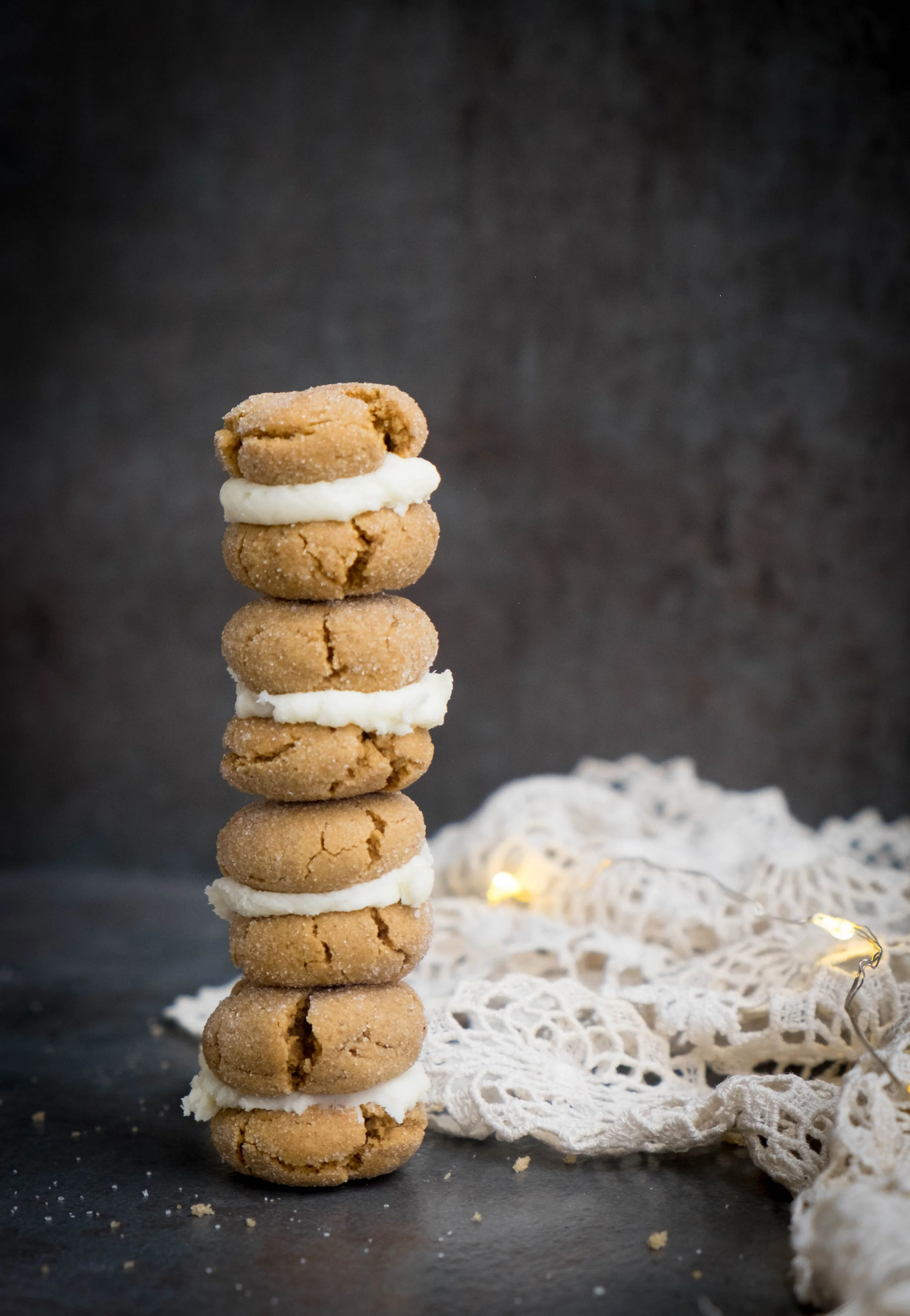 Ginger & Eggnog Mini Sandwich Cookies — A Sweet Little Life