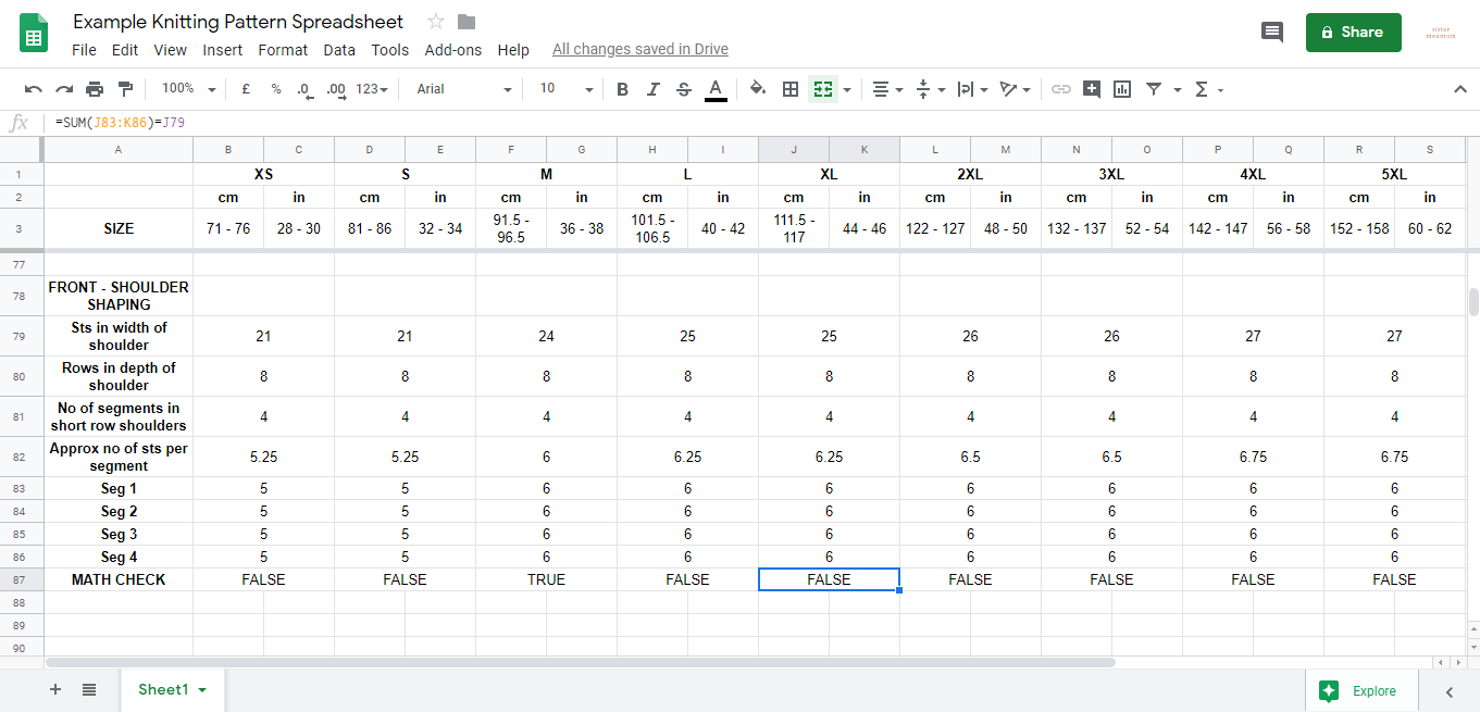 How To Grade Knitting Patterns Calculating Stitch Row