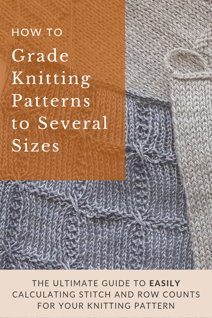 How To Grade Knitting Patterns Calculating Stitch Row