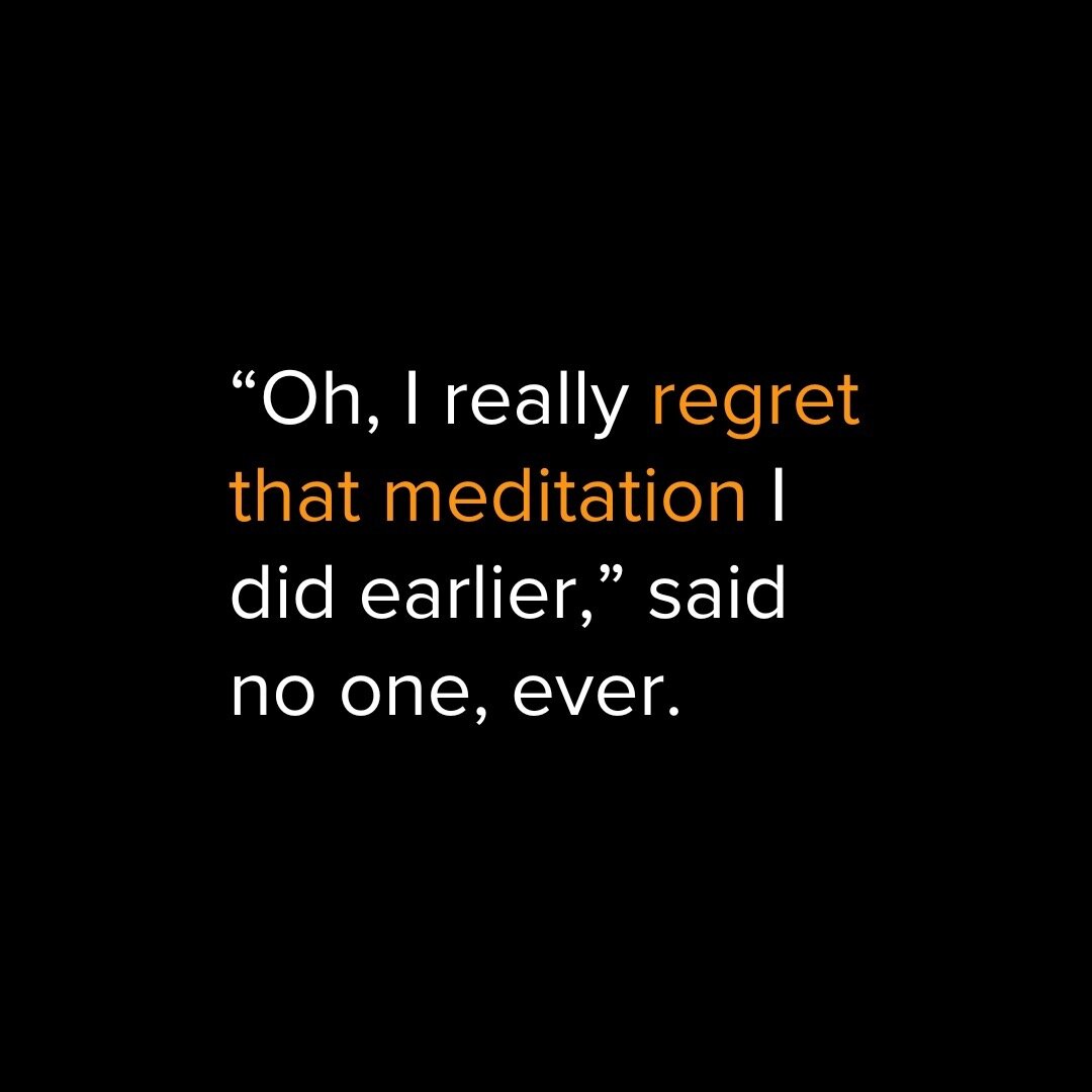 Don&rsquo;t overthink it, just do it. 

Conditions don't need to be perfect. 

You don't need to be in a good mood &ndash;&nbsp;in fact you'll benefit more if you're not in a good mood.

#meditation #vedicmeditation #meditate