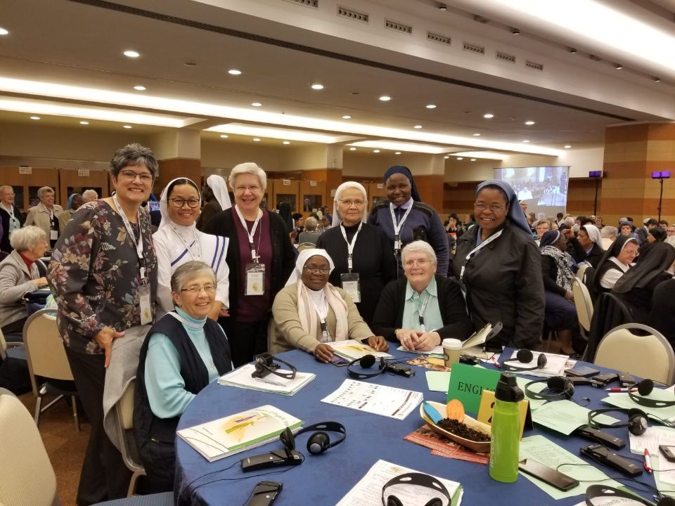 Sr Maureen, seated, far right