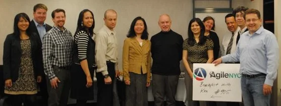 From left to right: Loida Valentin, Timothy Connolly, Matt Raines, Belkis Vasquez-McCall,Gene Gendel, Leila Lau, Ken Schwaber, Zainab Alikhan, Mary Pratt, Marcelo DeOliveira, Ken Judy, Jochen Krebs