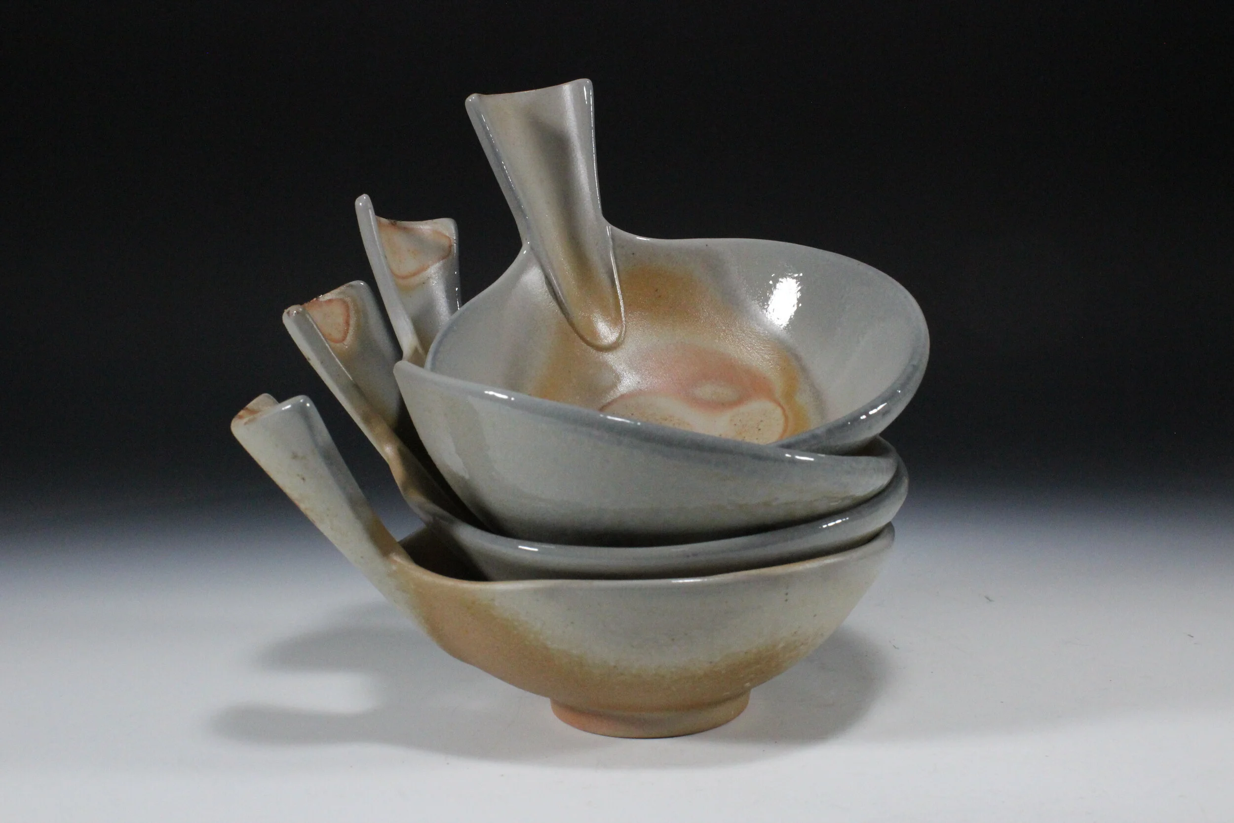 Stack of Handled Bowls