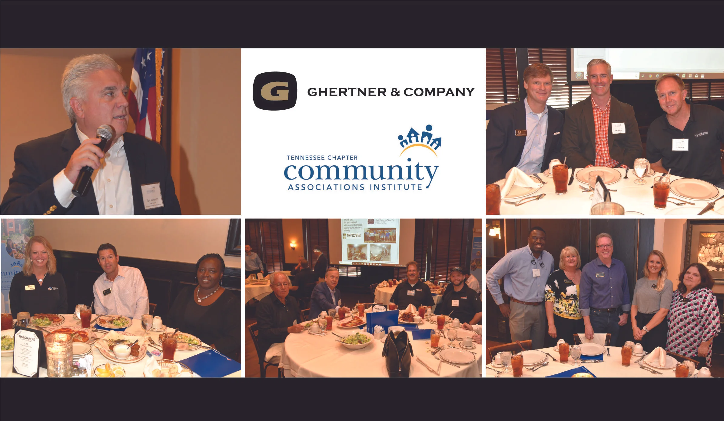 The September meeting featured Tom Jurkovich, Vice President of Strategic Communications, with the Nashville International Airport shared about airport’s current status and future growth plan. Many pictured Ghertner and Company associates are pictured along with some vendor members.