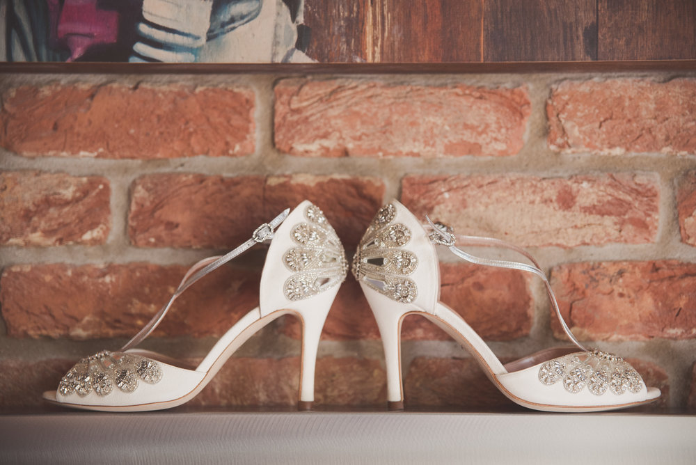 Emmy London bridal shoes. The Curtain Shoreditch London