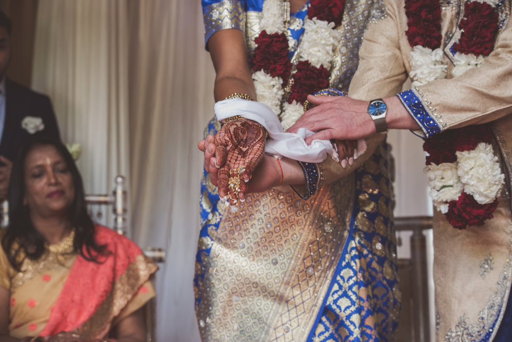 Laja-Huti Rice ceremony at traditional Hindu wedding 