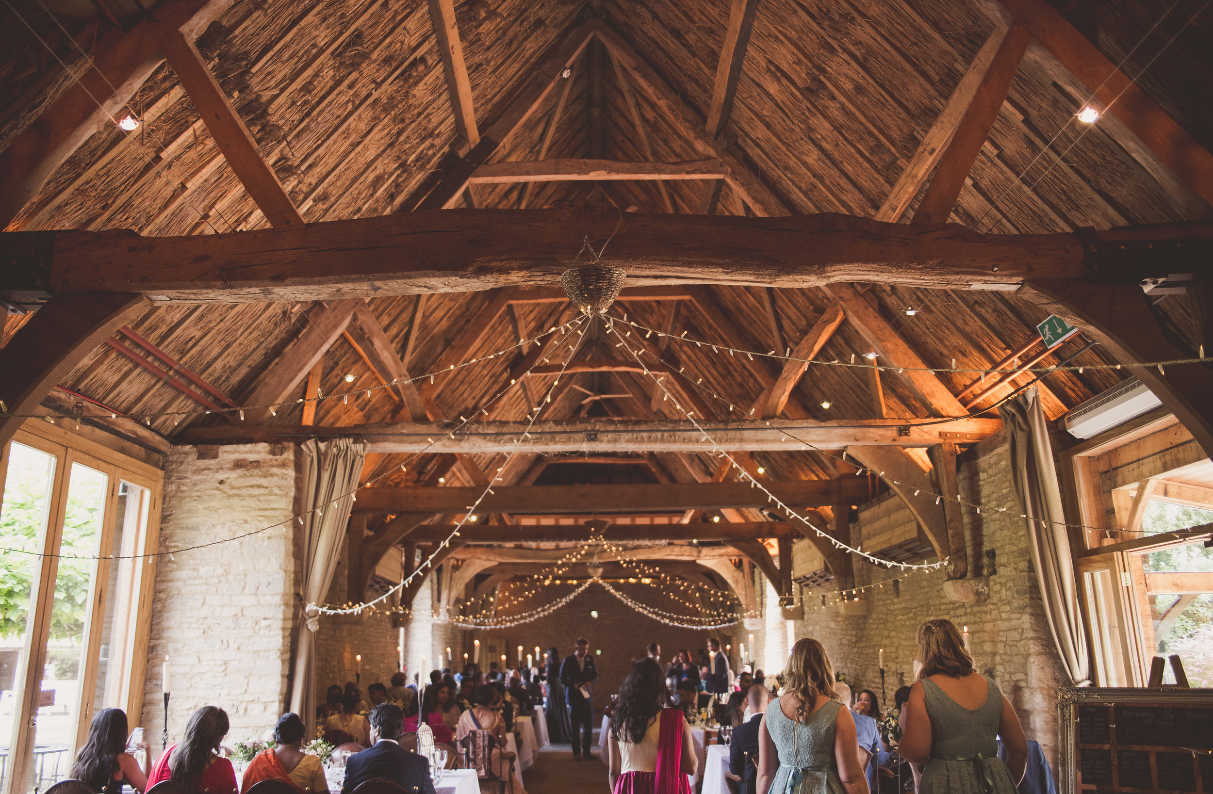 The Tythe Barn set up for a wedding