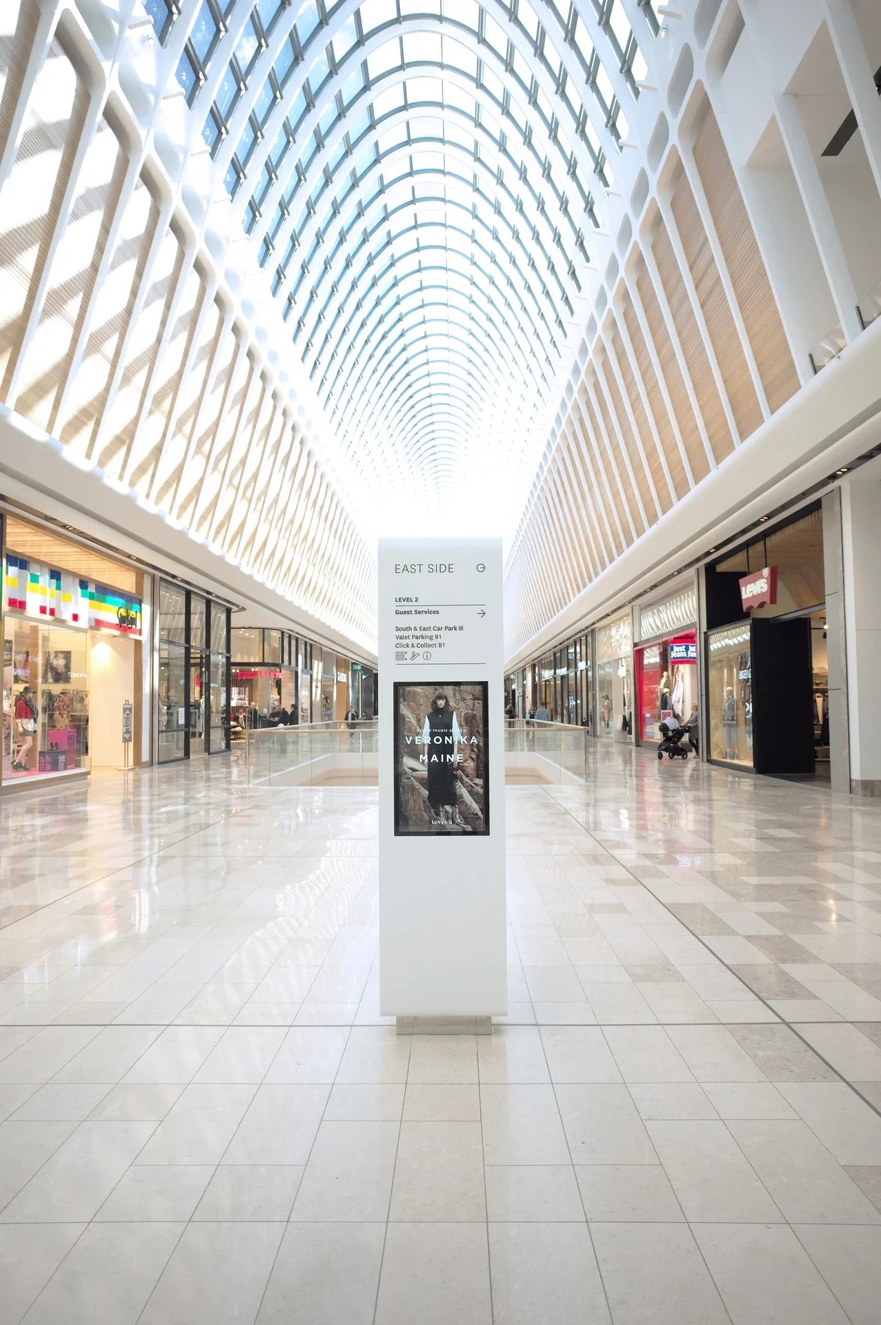 Internal signage at Eastland shoppin centre, melbourne