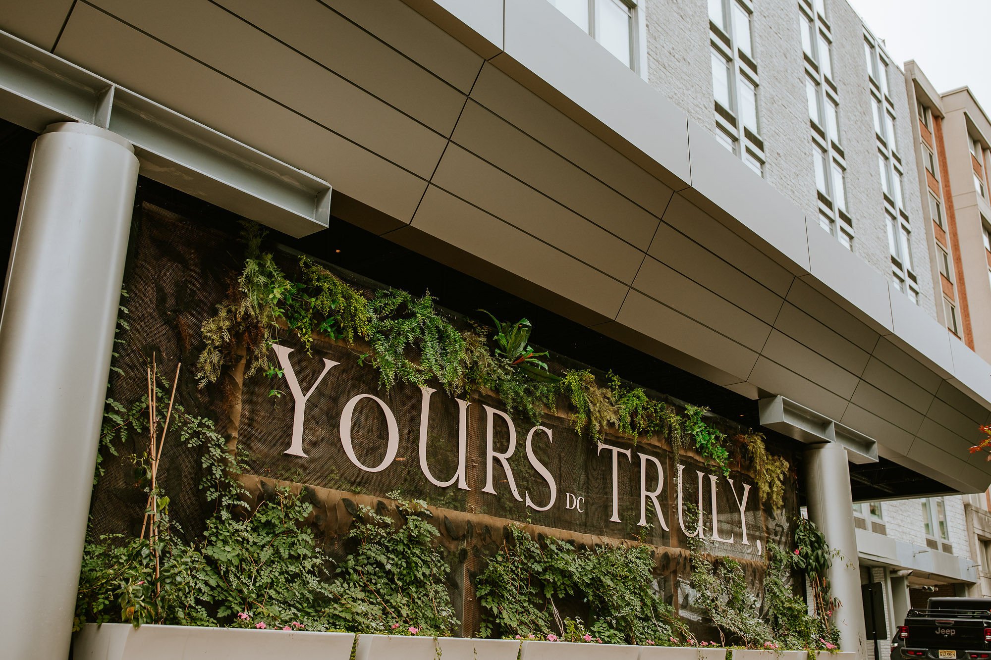 Front of the Yours Truly DC Hotel