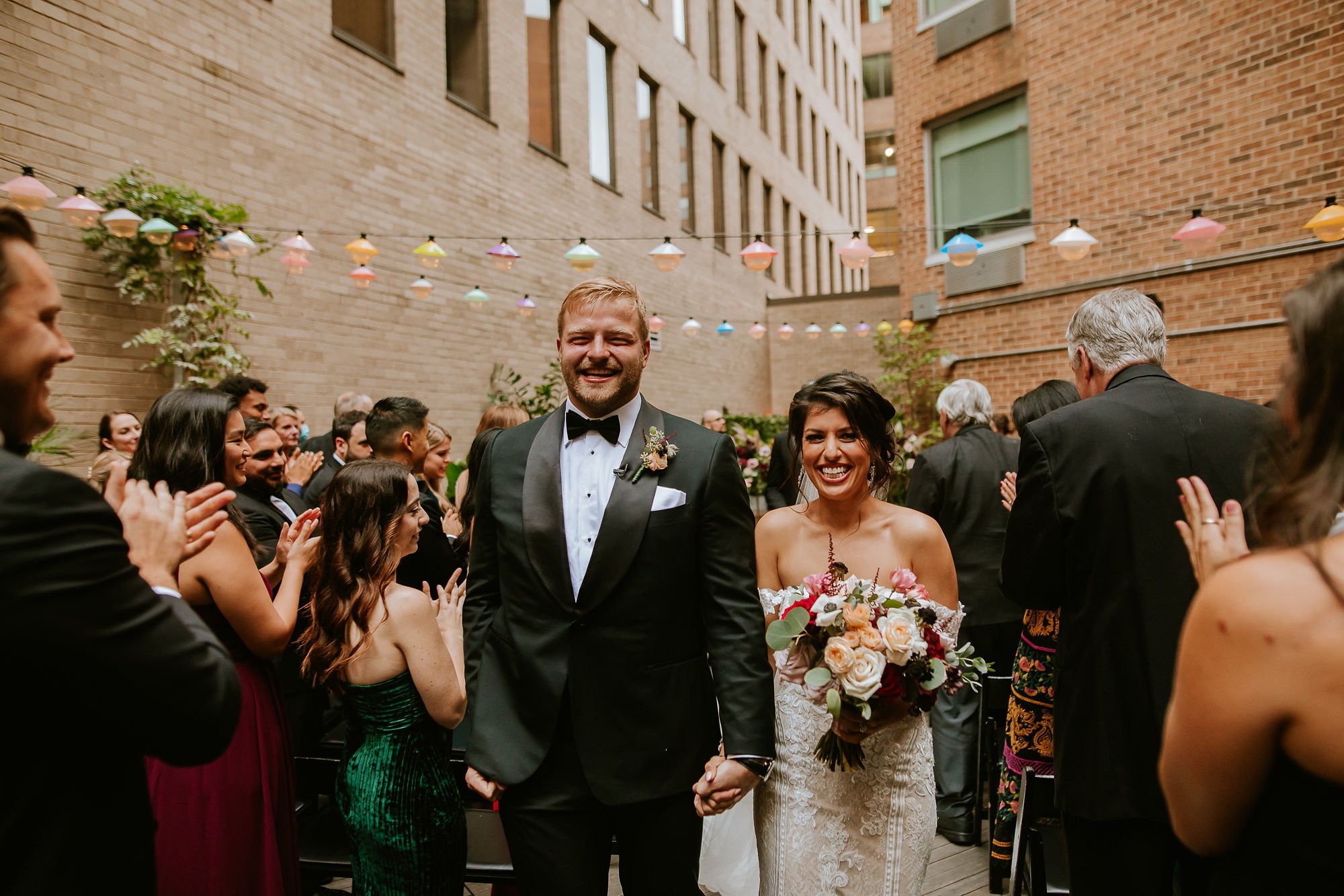 Walking down the aisle as husband and wife