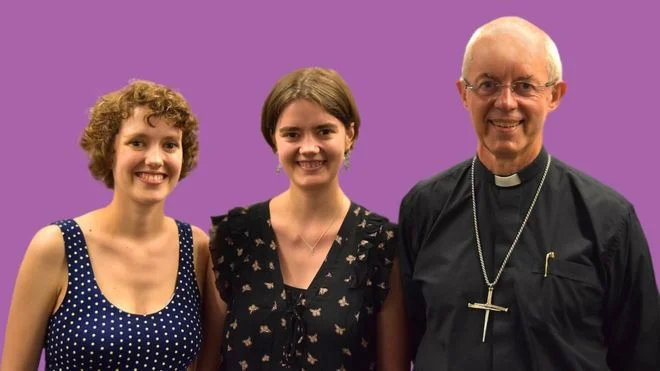 The Archbishop with Katharine and Ellie