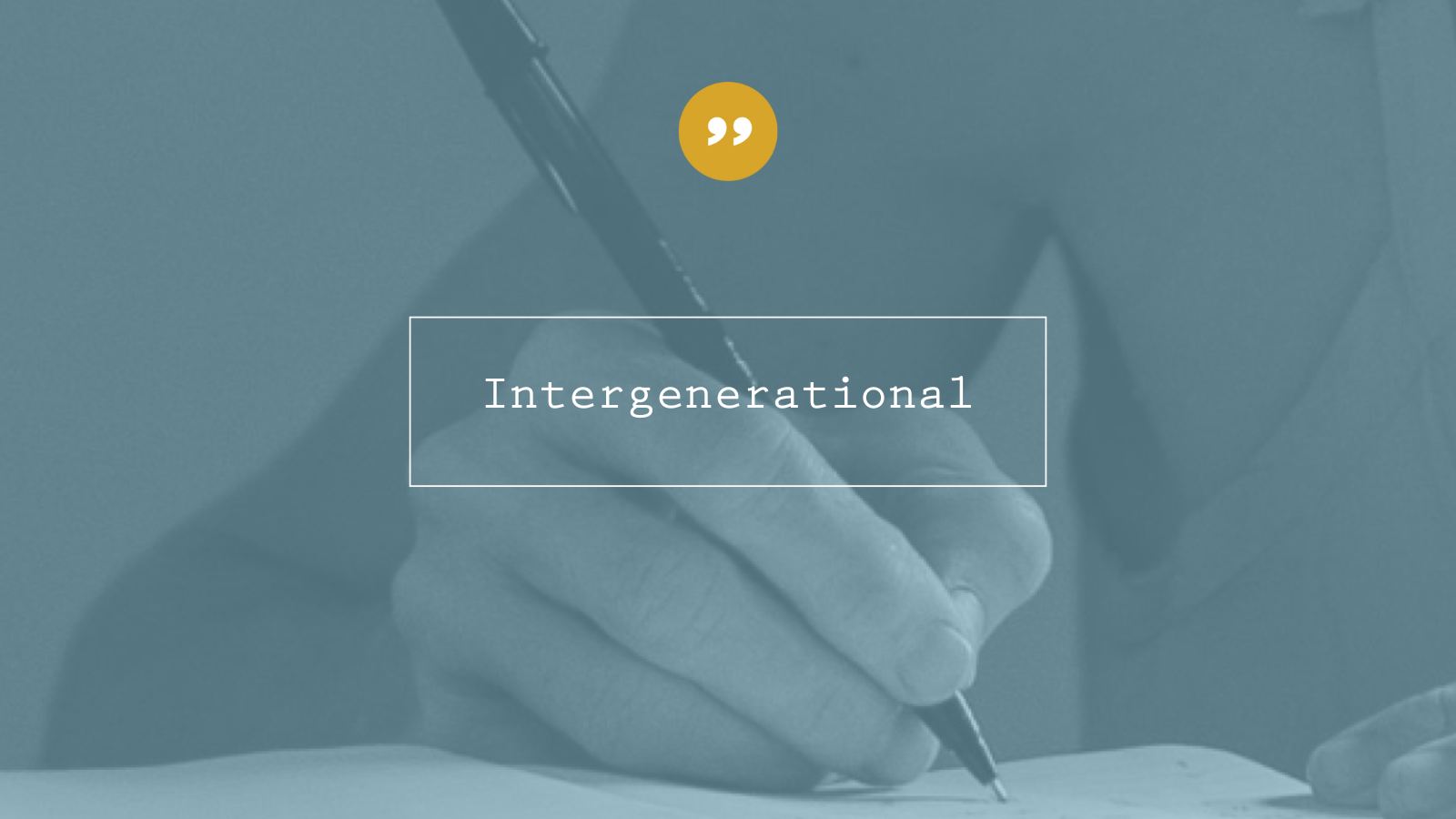 Intergenerational Writing Group
