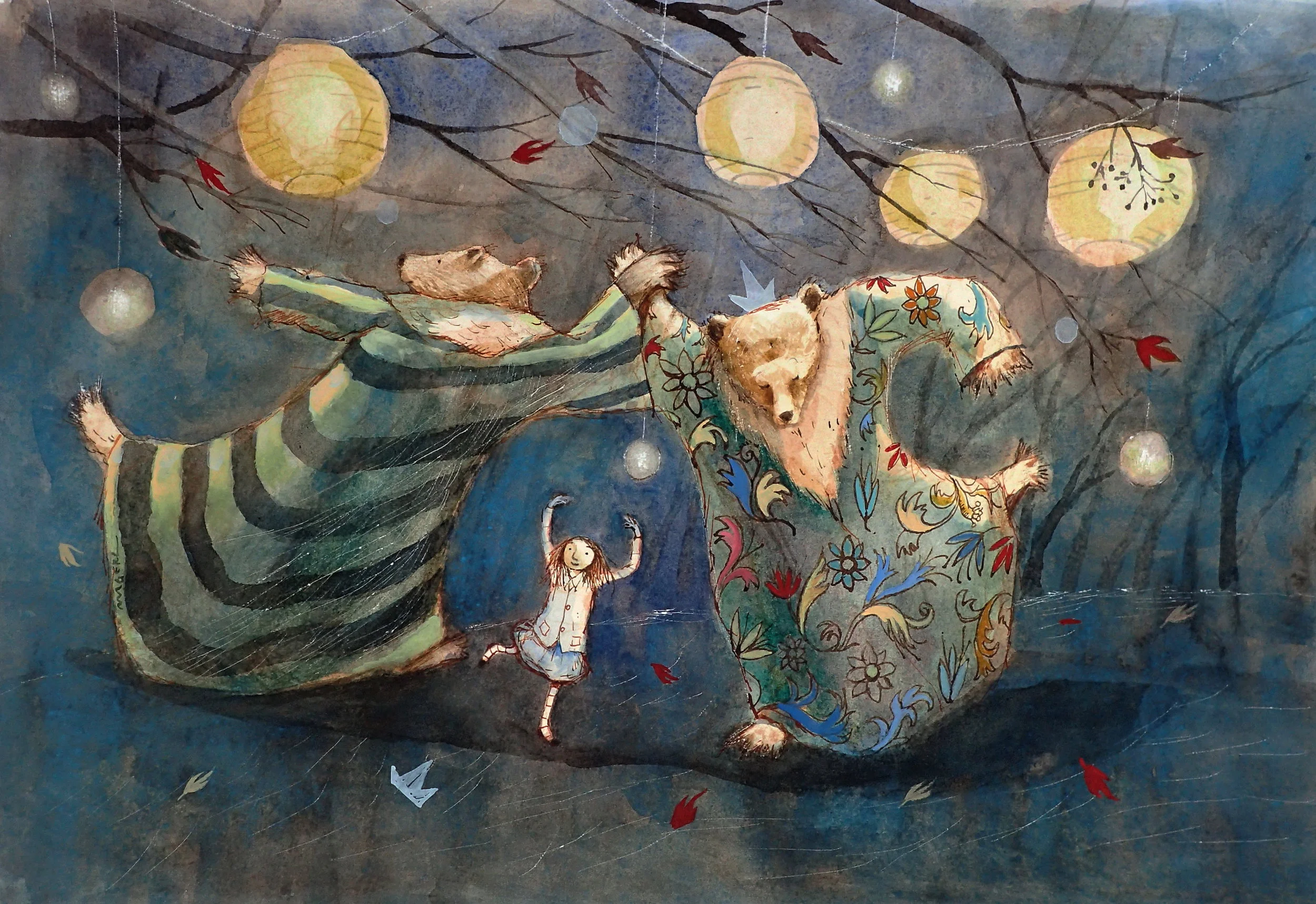 Dancing by tealights.JPG