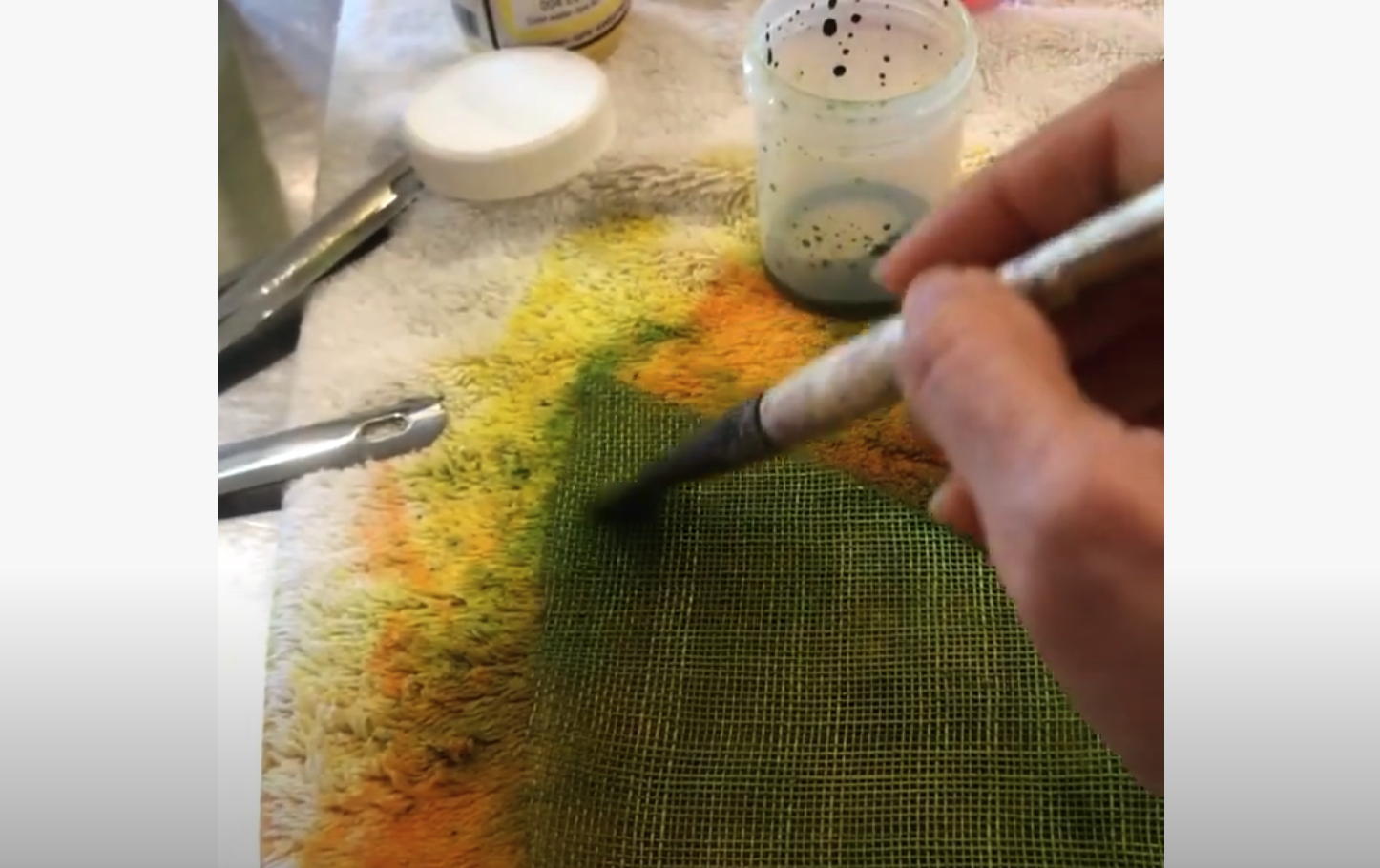 Millinery: Hand Dyeing sinamay leaves